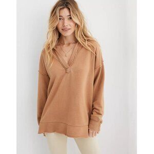 Aerie Sugar Rush Oversized Polo Sweatshirt